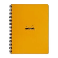 Rhodia Wirebound 4 Color Lined Paper Notebook In Orange - 9 X 11.25