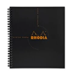 Rhodia Wirebound Graph Paper Reverse Notebook In Black - 8.25 X 8.25