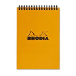 Rhodia Wirebound Lined Paper Notepad In Orange - 6 X 8.25