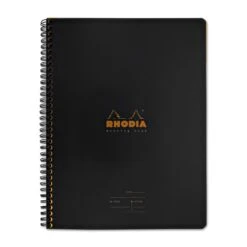 Rhodia Wiredbound Lined Meeting Book Notebook In Black - 9 X 11.75
