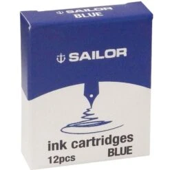 Sailor Jentle Ink Cartridges In Blue - Pack Of 12