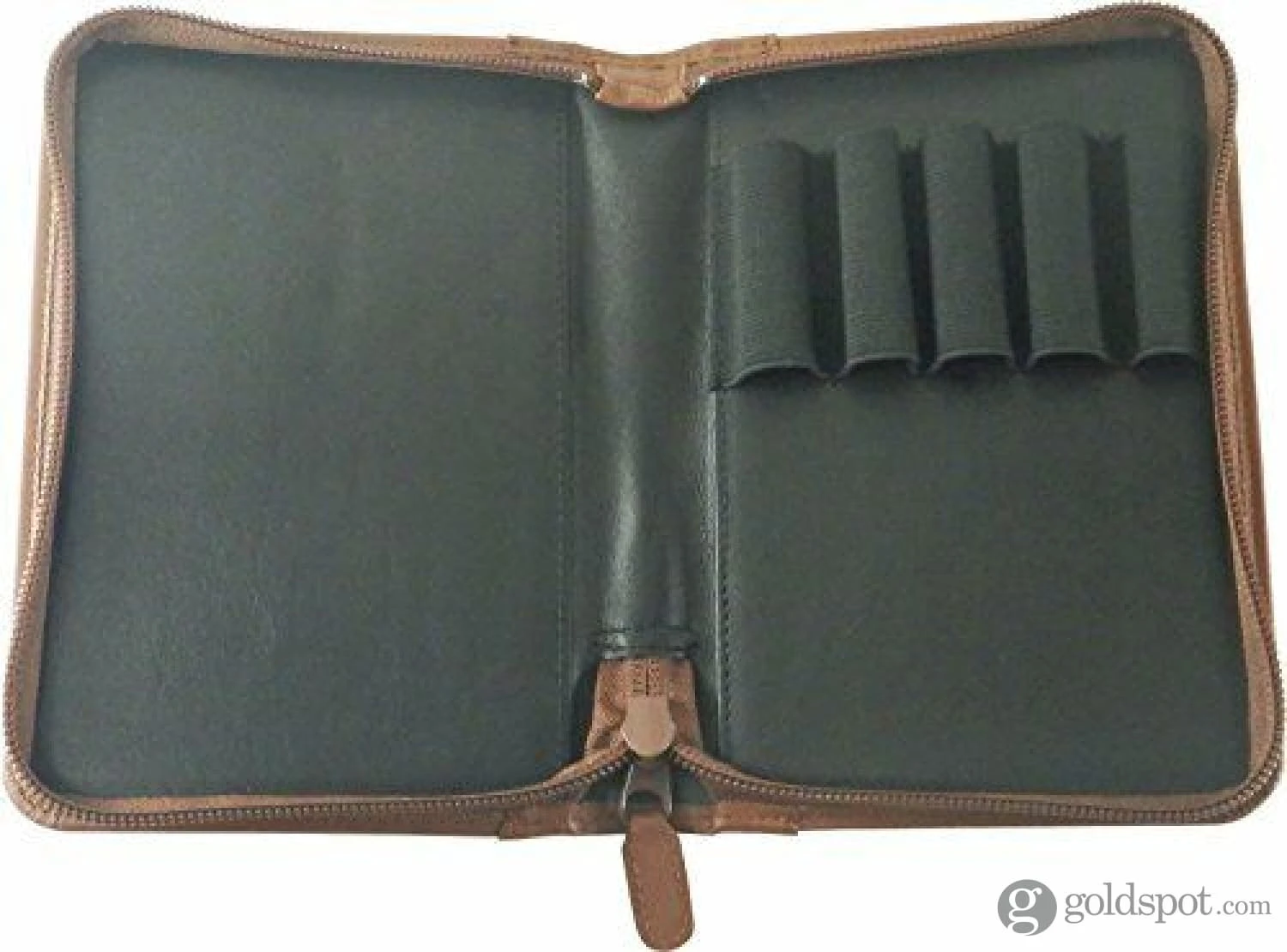 Sailor Pen Case, 5 Pen Zip Leather In Brown 2 Sailor Pen Case, 5 Pen Zip Leather In Brown - Image 2
