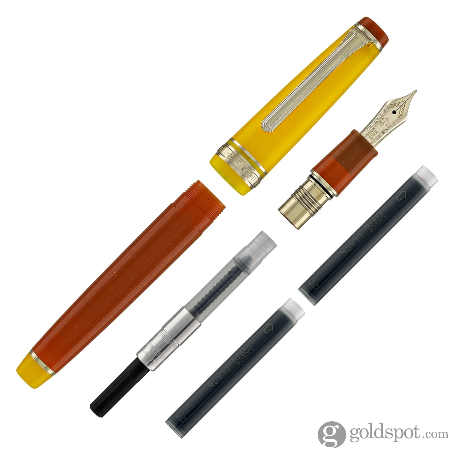 Sailor Pro Gear Slim Fountain Pen In Moonlight Over The Ocean With Gold Trim - 14kt Gold Nib 7 Sailor Pro Gear Slim Fountain Pen In Moonlight Over The Ocean With Gold Trim - 14kt Gold Nib - Image 7