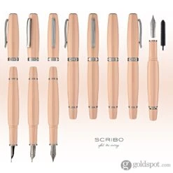 Scribo Feel Fountain Pen In Maddalena With Ruthenium Trim 18kt Gold Nib -Pen & Paper Store scribo feel fountain pen in maddalena with ruthenium trim 18kt gold nib 162