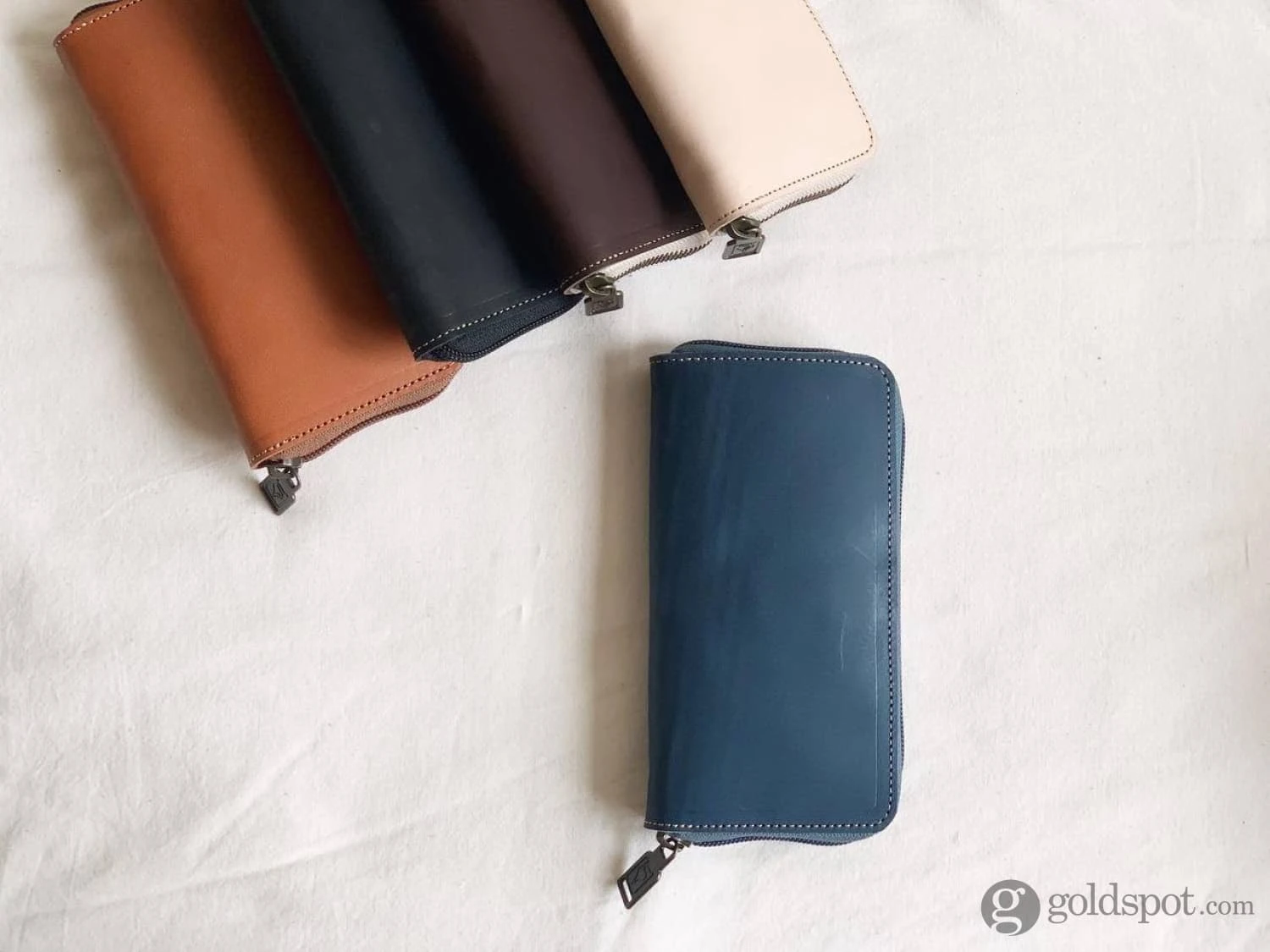 Shibui 3 Pen Case (Veg Tanned) In Deep Blue 2 Shibui 3 Pen Case (Veg Tanned) In Deep Blue - Image 2