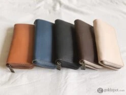 Shibui 3 Pen Case (Veg Tanned) In Midnight Black -Pen & Paper Store shibui 3 pen case veg tanned in midnight black 140