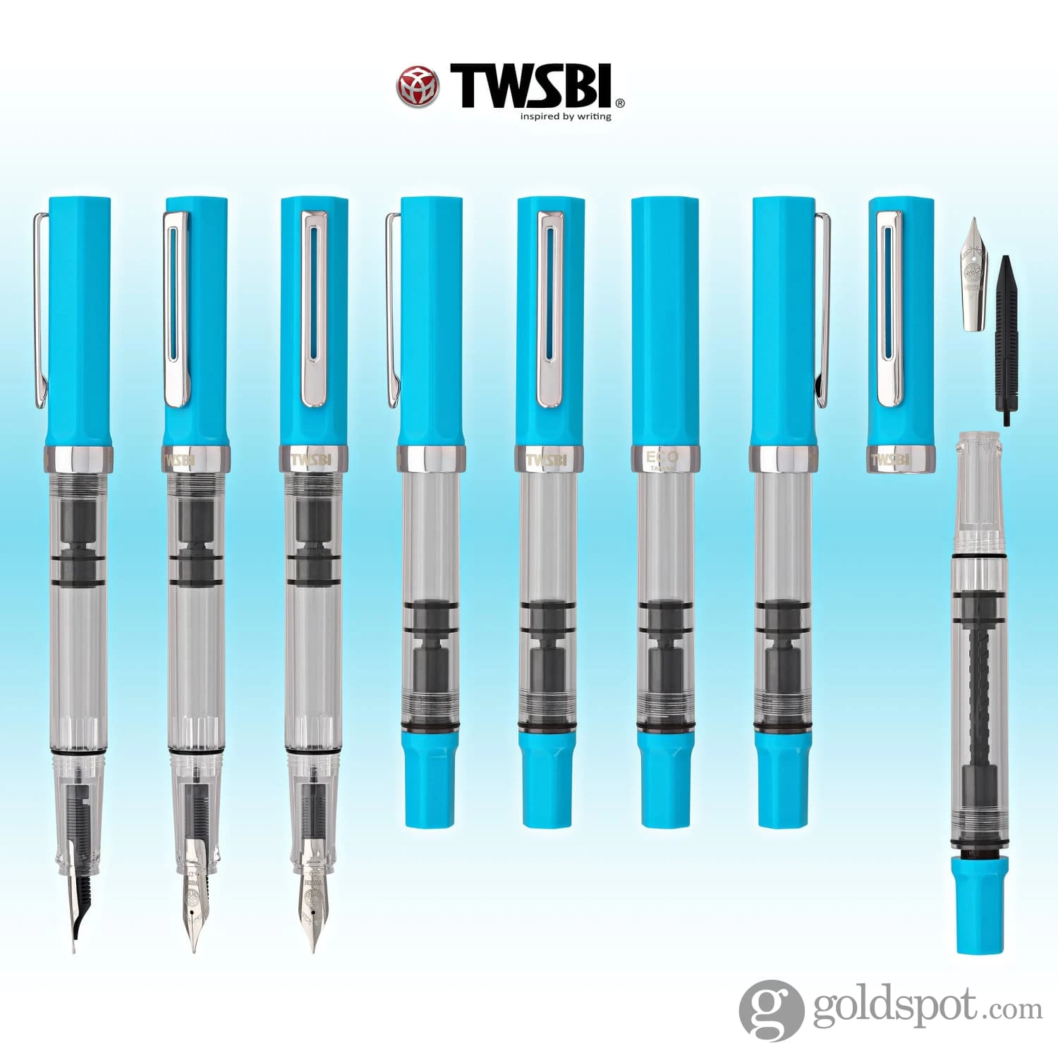 TWSBI Eco Fountain Pen In Cerulean 8 TWSBI Eco Fountain Pen In Cerulean - Image 8