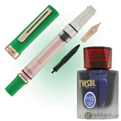 TWSBI Eco-T Fountain Pen In Royal Jade Special Edition With 18mL Midnight Blue Ink -Pen & Paper Store twsbi eco t fountain pen in royal jade special edition with 18ml midnight blue ink 913