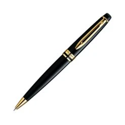 Waterman Expert Ballpoint Pen In Black With Gold Trim