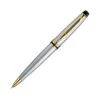 Waterman Expert Ballpoint Pen In Stainless Steel With Gold Trim