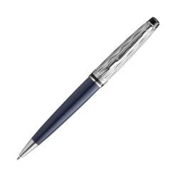 Waterman Expert L’Essence Du Bleu Ballpoint Pen In Metal & Blue Lacquer