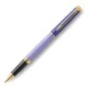 Waterman Hemisphere Colour Blocking Rollerball Pen In Metal And Purple Lacquer With Gold Trim