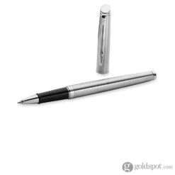 Waterman Hemisphere Rollerball Pen In Stainless Steel With Chrome Trim -Pen & Paper Store waterman hemisphere rollerball pen in stainless steel with chrome trim 305