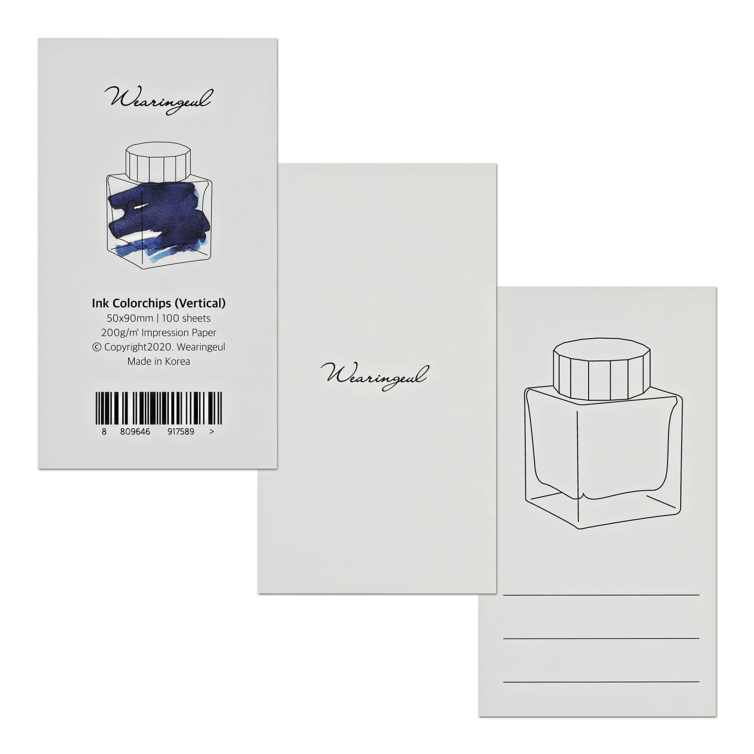 Wearingeul Ink Color Swatch Card - Vertical 1 Wearingeul Ink Color Swatch Card - Vertical