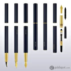 Ystudio Classic Revolve Fountain Pen In Blue -Pen & Paper Store ystudio classic revolve fountain pen in blue 293